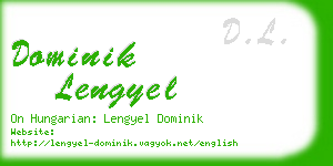dominik lengyel business card